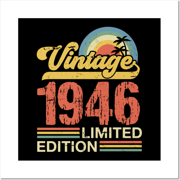 Retro vintage 1946 limited edition Wall Art by Crafty Pirate 